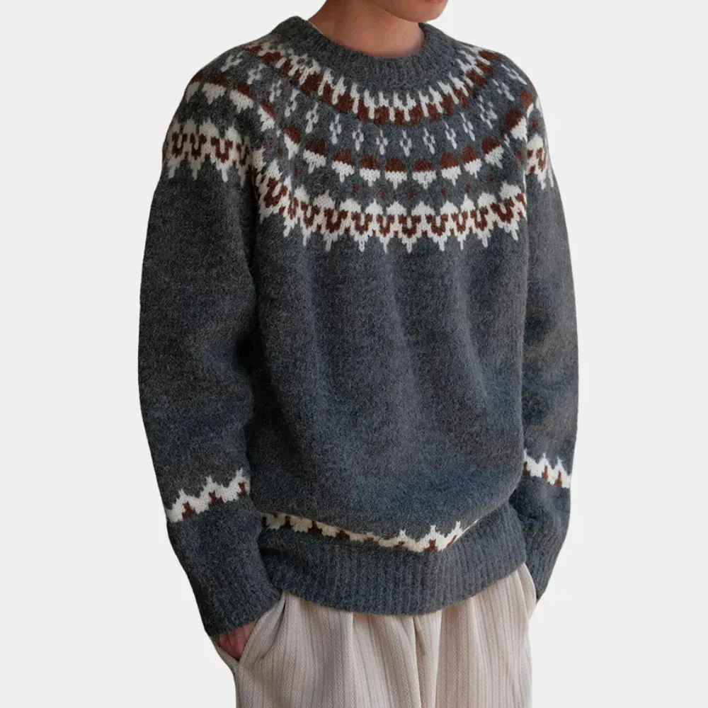 Men's warm knit sweater