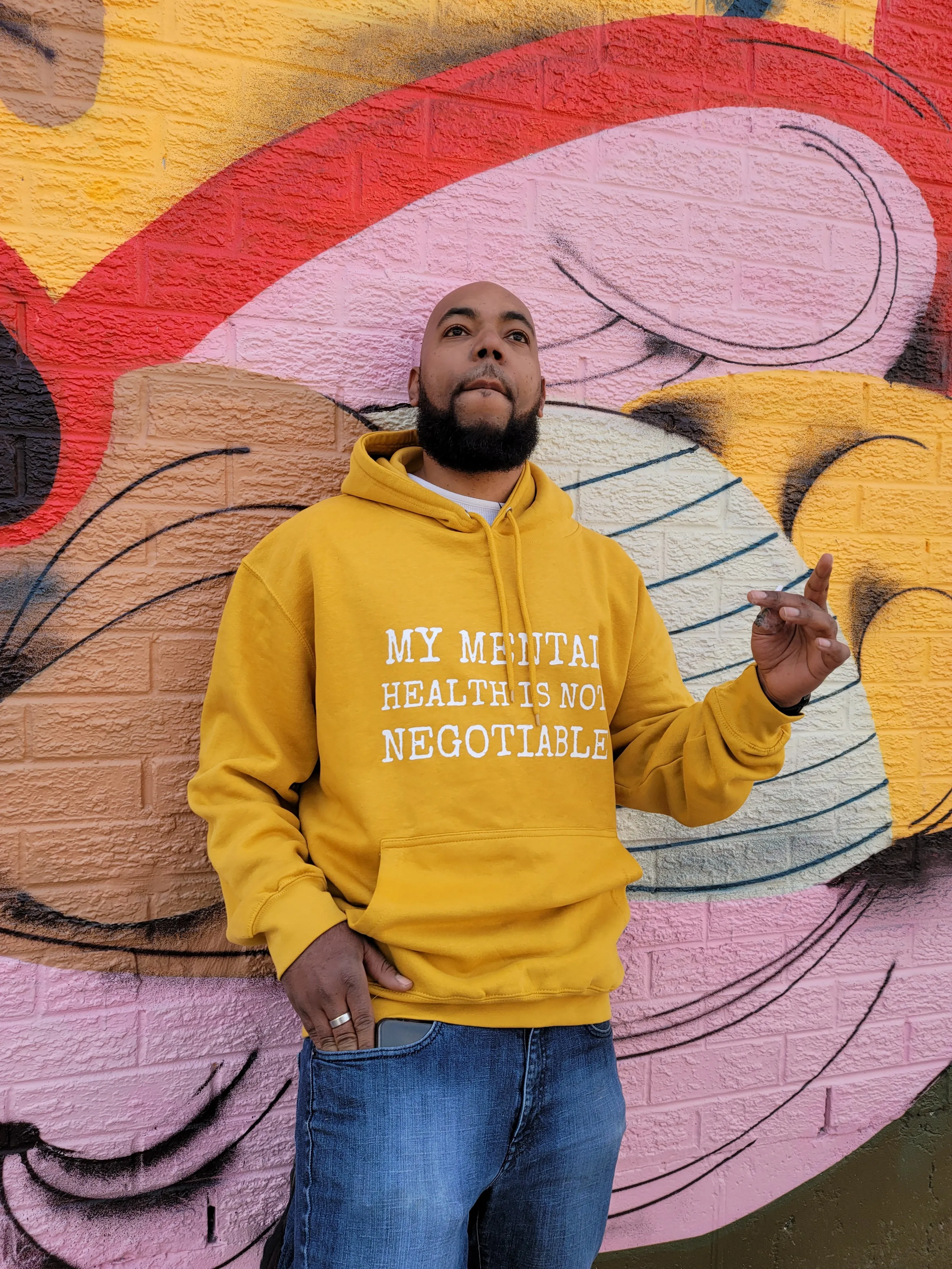 Mental Health Not Negotiable - Unisex EcoSmart® Pullover Hoodie