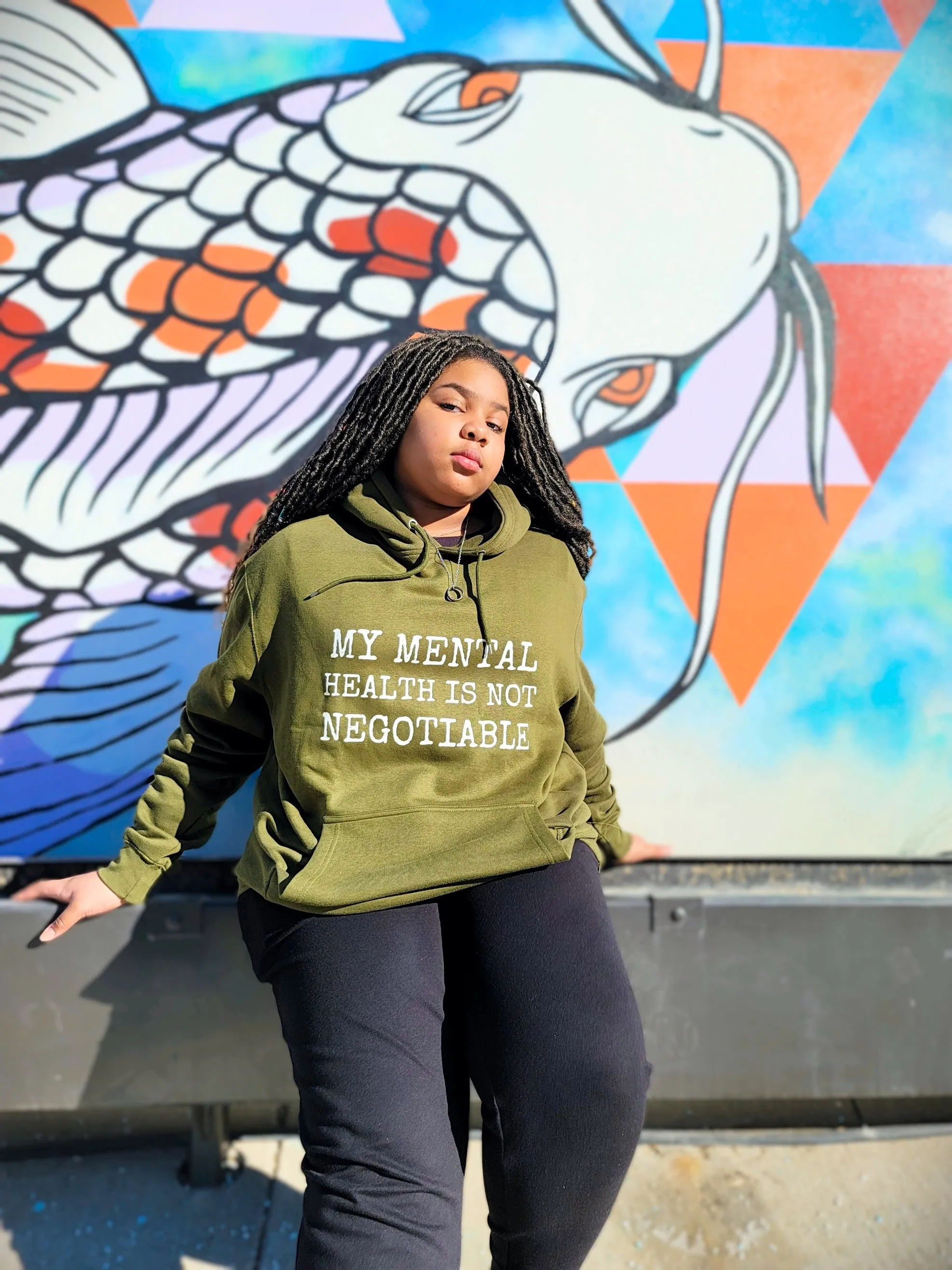 Mental Health Not Negotiable - Unisex EcoSmart® Pullover Hoodie