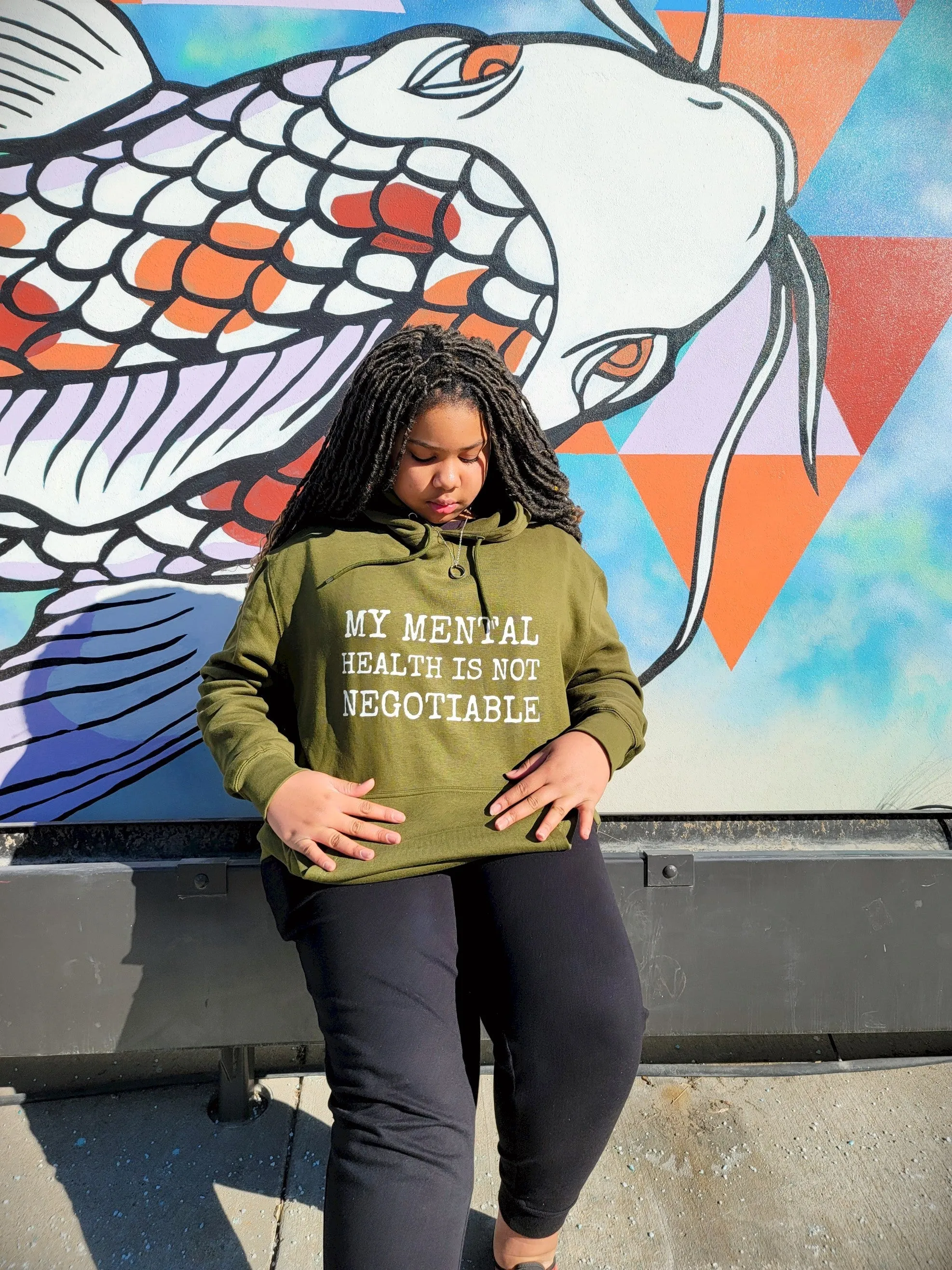 Mental Health Not Negotiable - Unisex EcoSmart® Pullover Hoodie