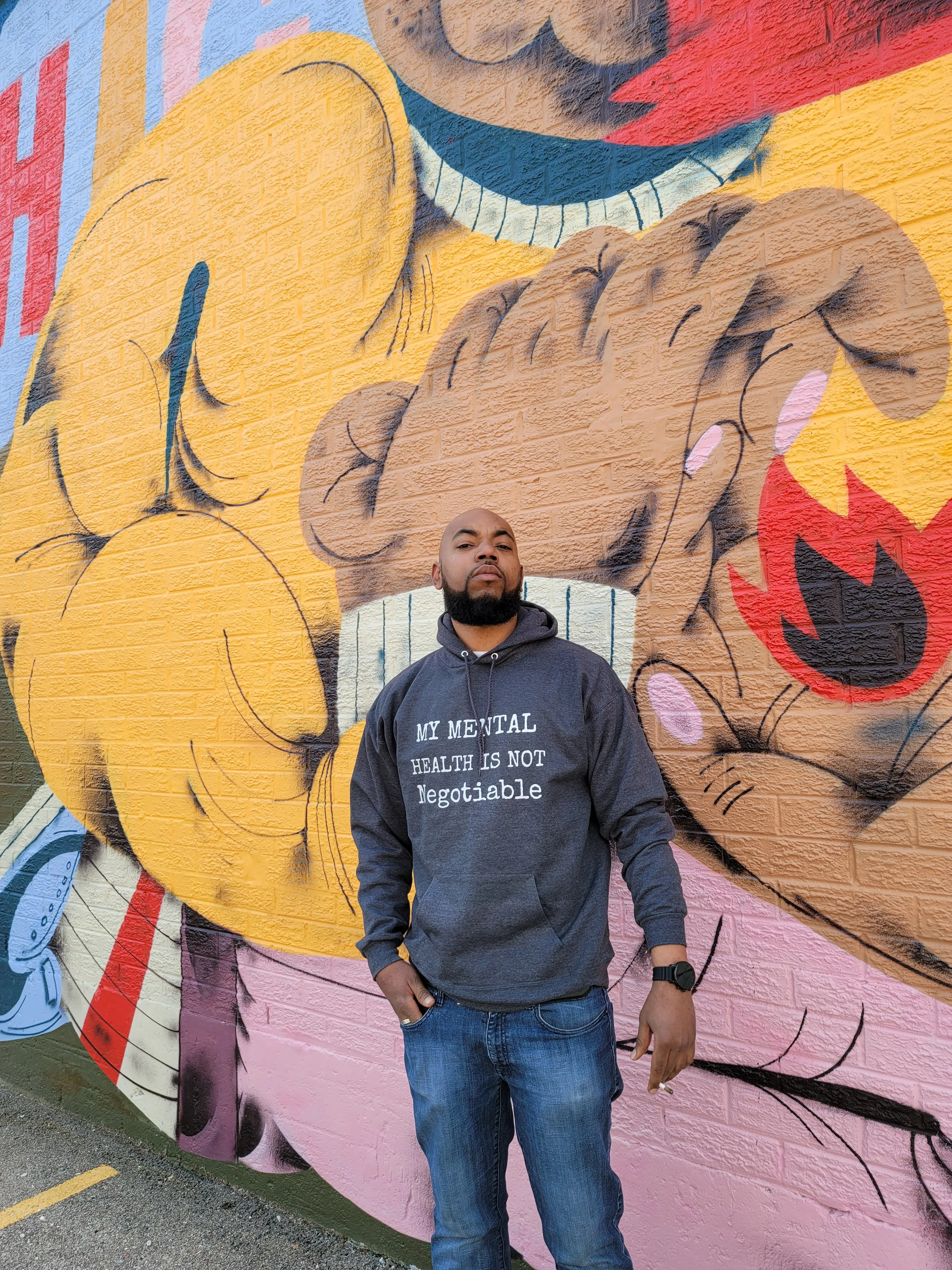 Mental Health Not Negotiable - Unisex EcoSmart® Pullover Hoodie