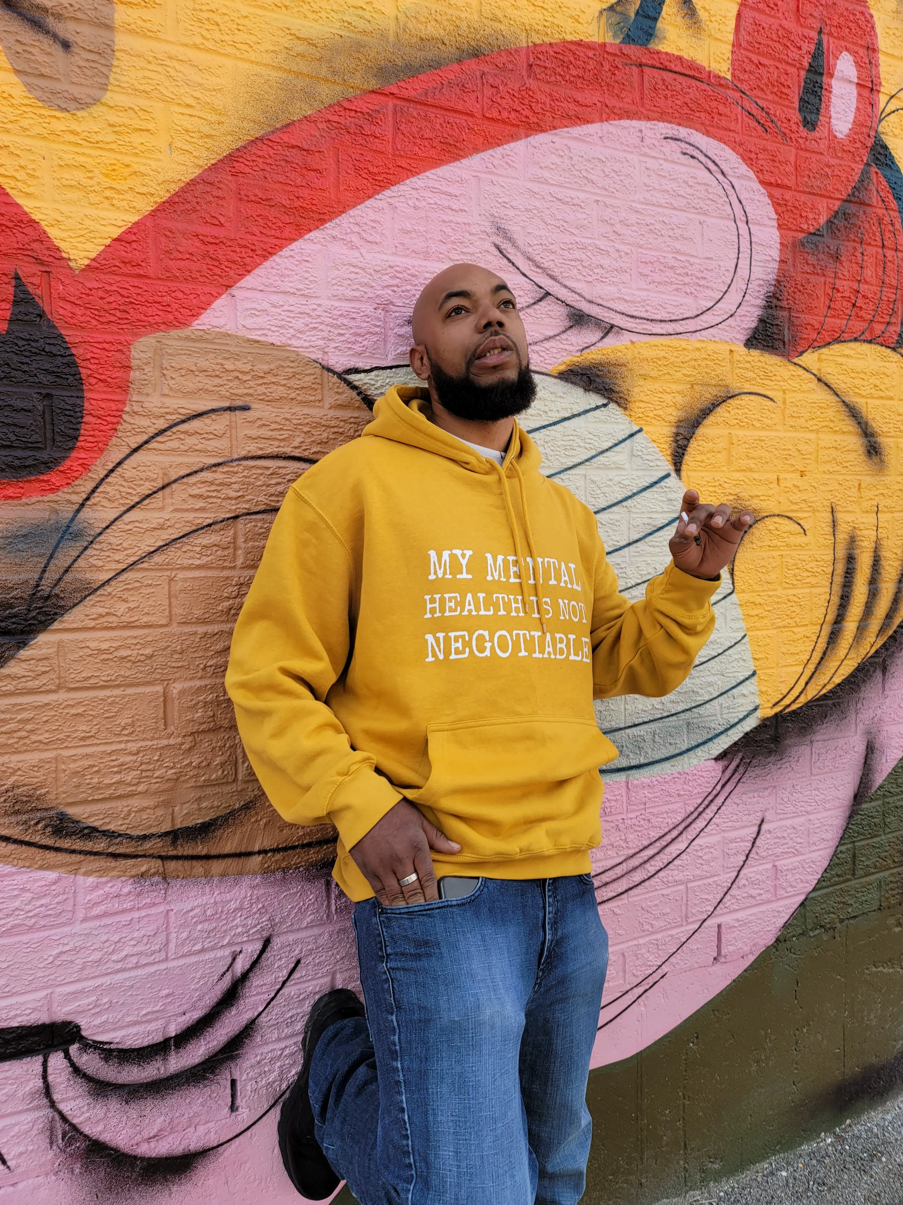 Mental Health Not Negotiable - Unisex EcoSmart® Pullover Hoodie