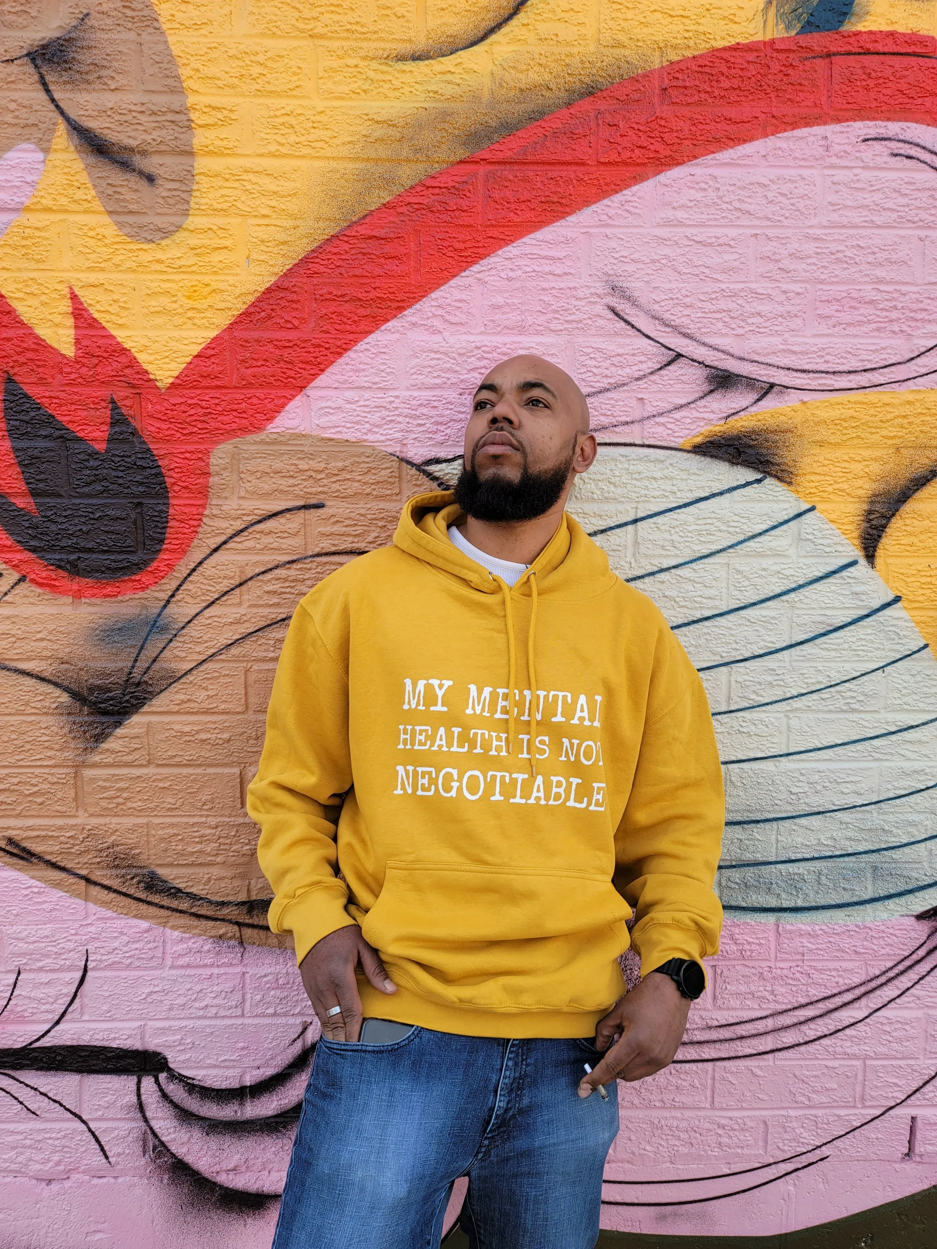 Mental Health Not Negotiable - Unisex EcoSmart® Pullover Hoodie