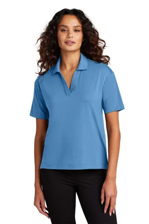 Mercer Mettle Women's Stretch Jersey Polo MM1015 Parisian Blue