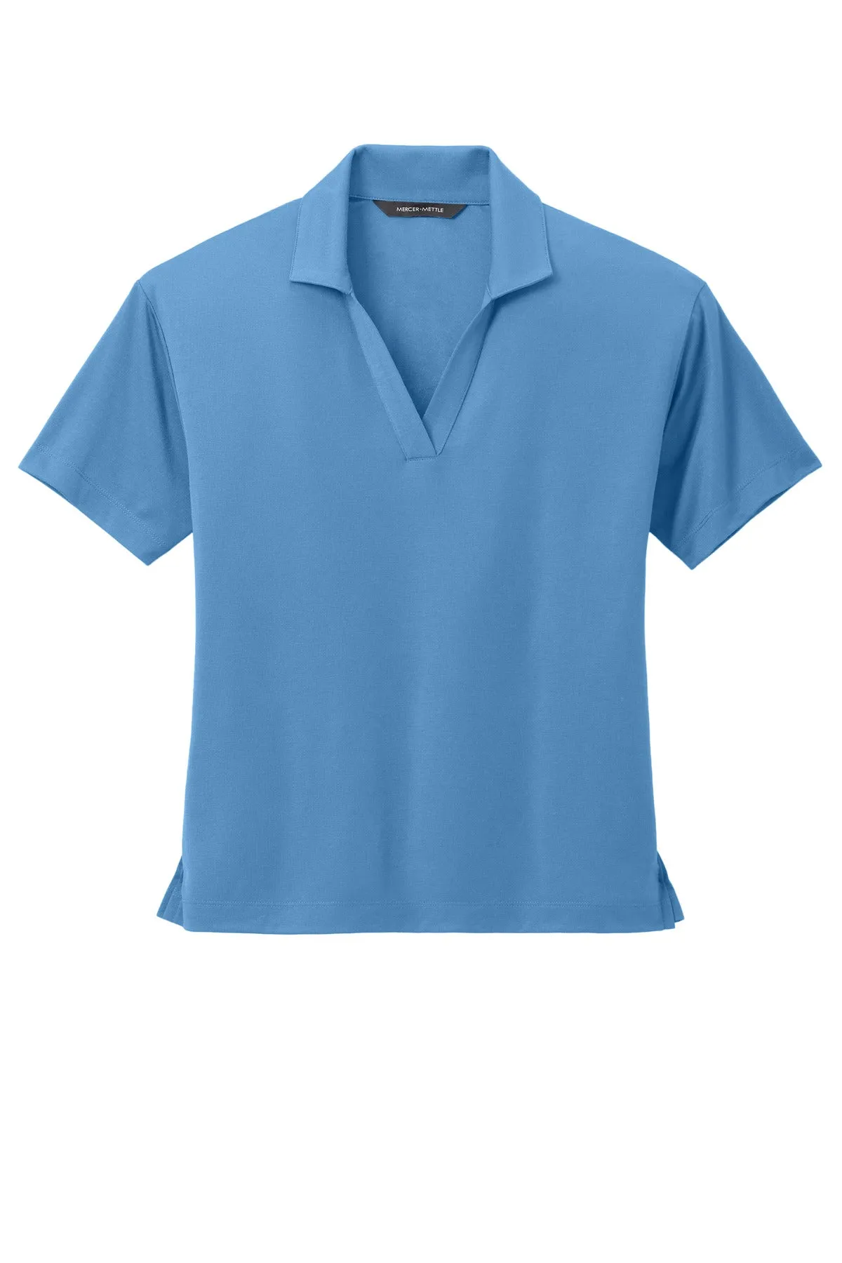 Mercer Mettle Women's Stretch Jersey Polo MM1015 Parisian Blue