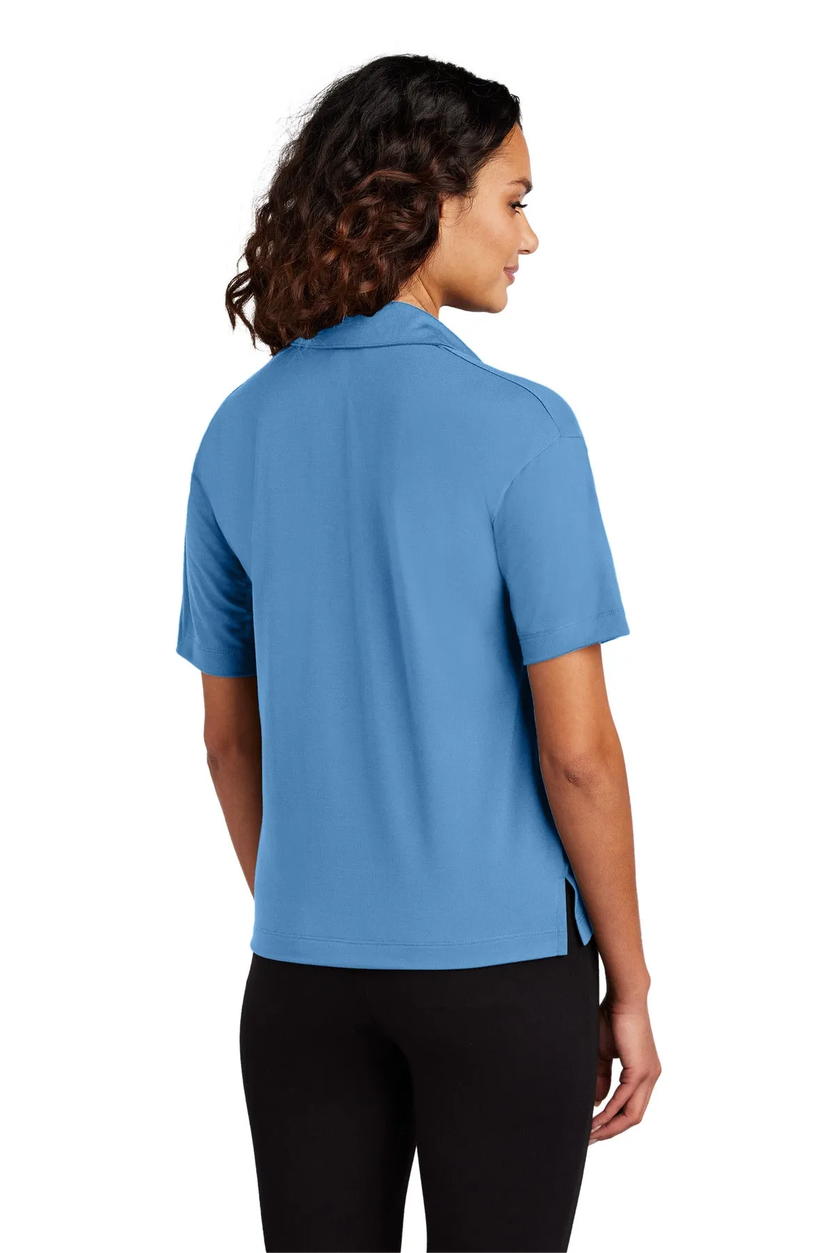 Mercer Mettle Women's Stretch Jersey Polo MM1015 Parisian Blue