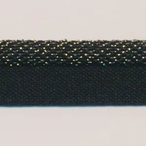 Metallic Stretch Piping (Gold) #50 Black