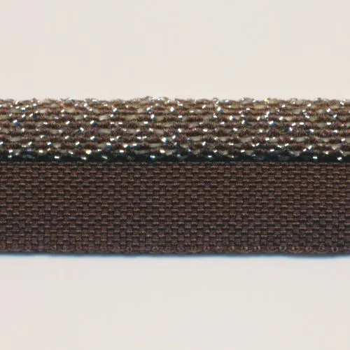 Metallic Stretch Piping (Silver) #74 Smoke Brown