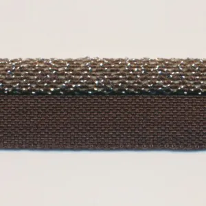 Metallic Stretch Piping (Silver) #74 Smoke Brown