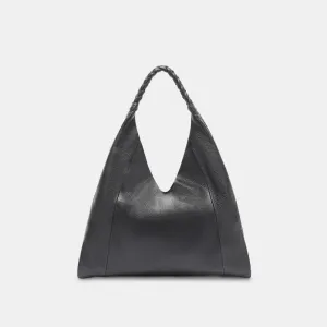Mia Leather Tote - Black