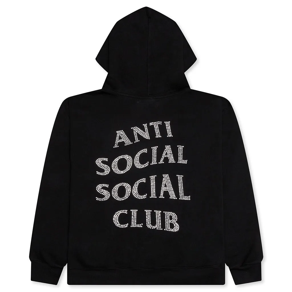 Mind Games Rhinestone Hoodie - Black