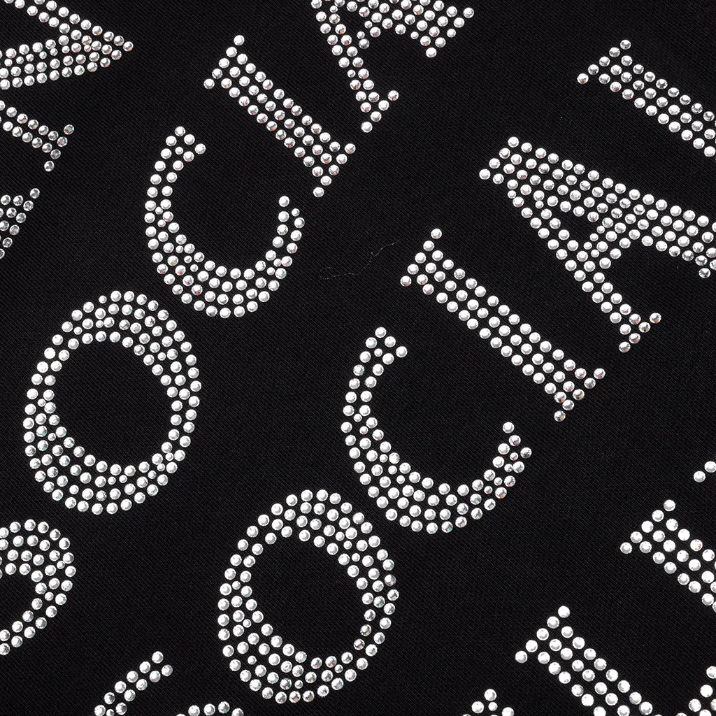 Mind Games Rhinestone Hoodie - Black