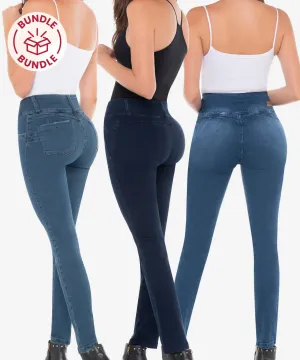 Mix Pack - 3 Push Up Jeans in styles 2122-2121-2104
