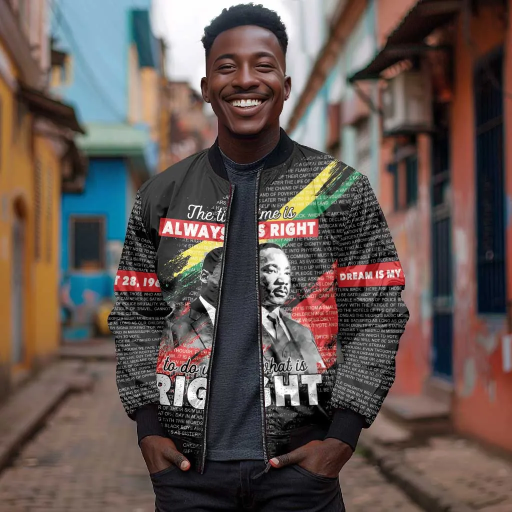 MLK Honoring The Legacy Bomber Jacket Black Version LT05