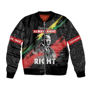MLK Honoring The Legacy Bomber Jacket Black Version LT05