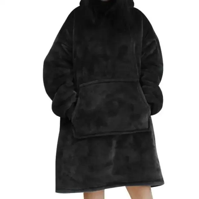Modern Oversized Hoodie Blanket With Sleeves Sweatshirt Woman Fleece Hoody Women Pocket Female Hooded Oversized Hoodie Blanket Fleece Warm Cozy Blanket for Women One Size Fits All Men Women