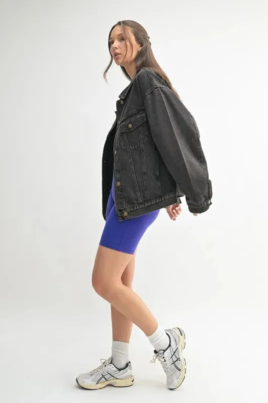 MONO B Boxy-Cut Denim Jacket