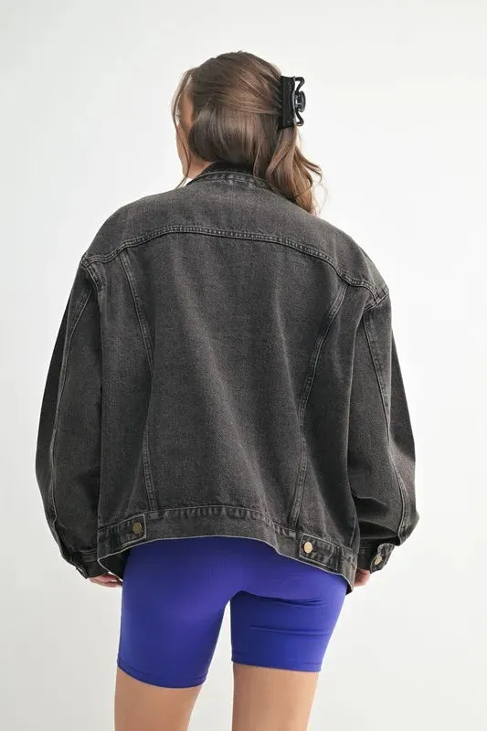 MONO B Boxy-Cut Denim Jacket