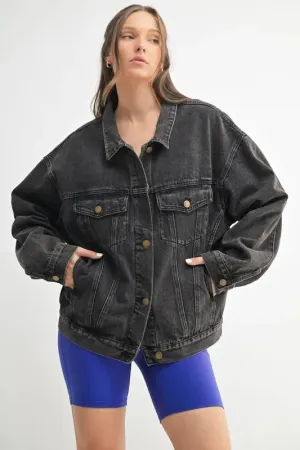 MONO B Boxy-Cut Denim Jacket