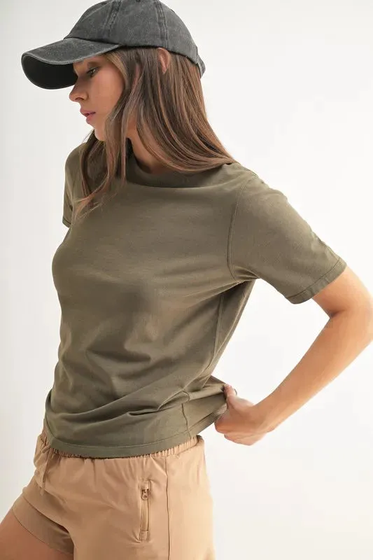 MONO B Round Neck Short Sleeve T-Shirt WH