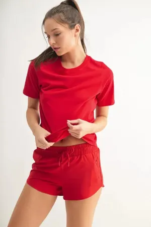 MONO B Round Neck Short Sleeve T-Shirt WH