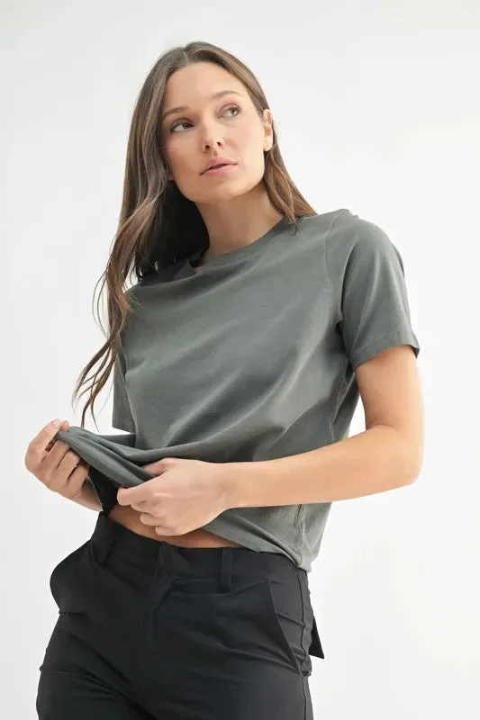 MONO B Round Neck Short Sleeve T-Shirt