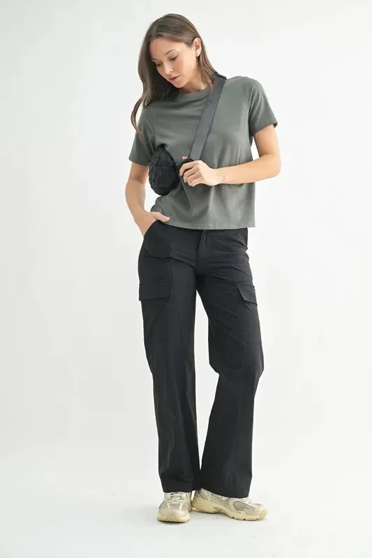 MONO B Round Neck Short Sleeve T-Shirt