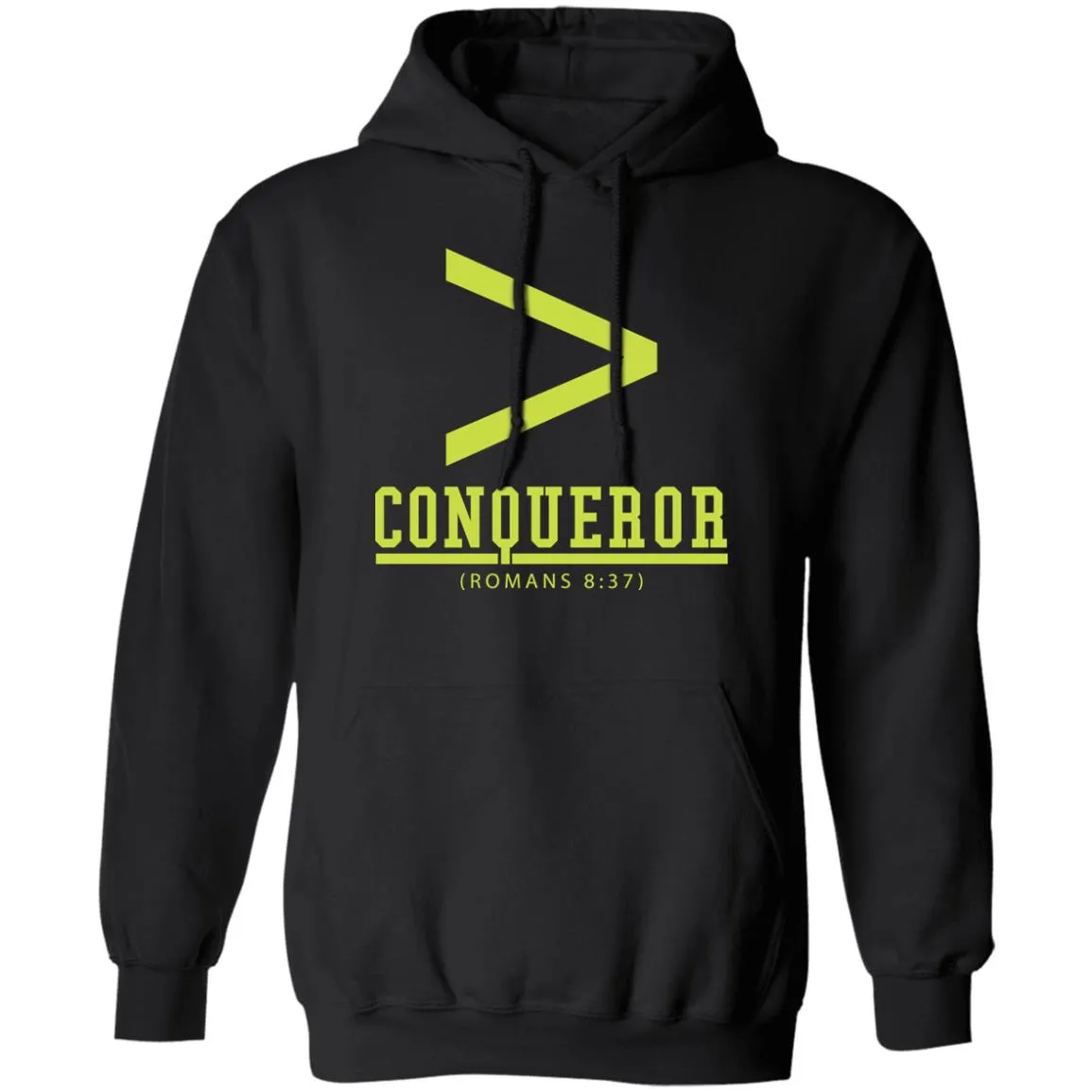 More Than a Conqueror Black (Neon) Hoodie