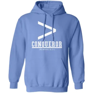 More Than a Conqueror Carolina Blue (White) Hoodie