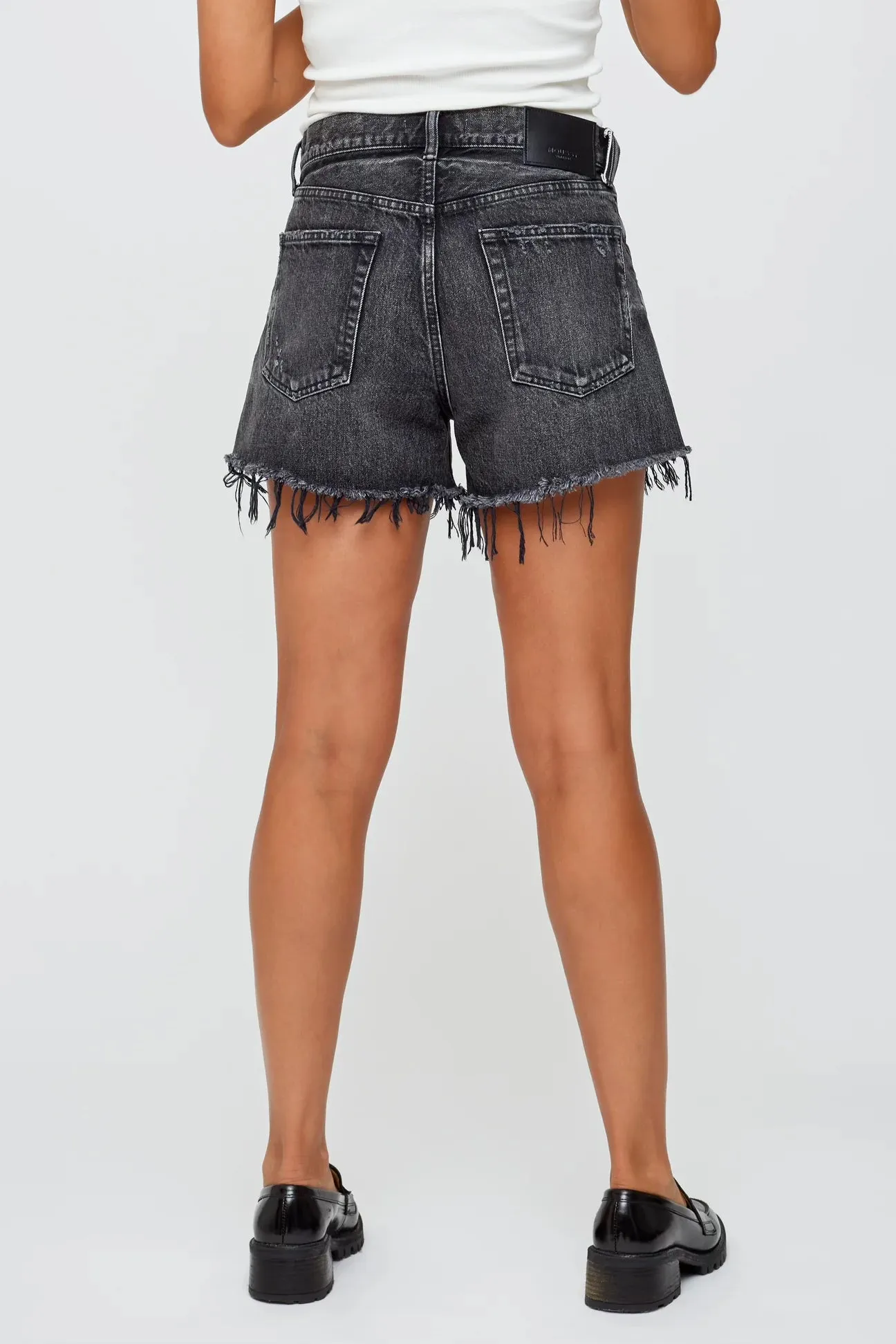 Moussy Vintage Aristida Denim Shorts in Black