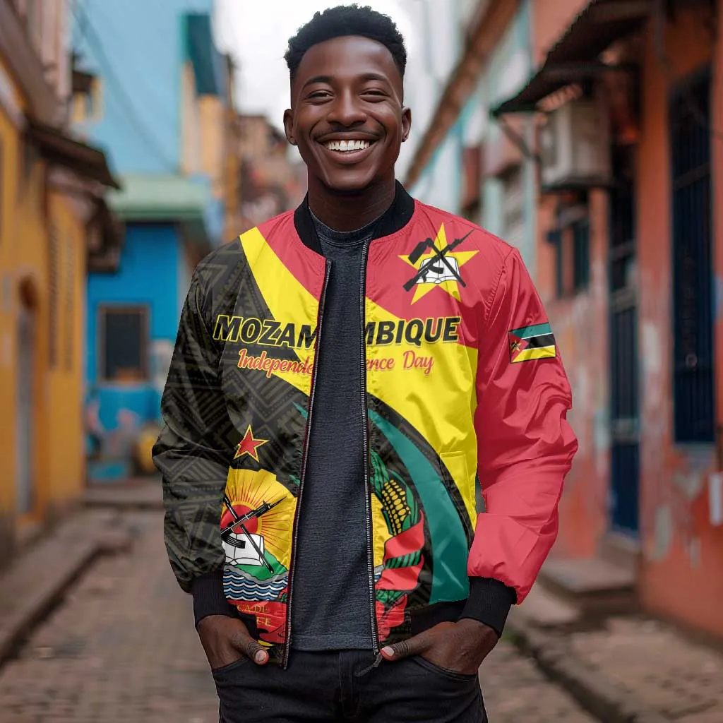 Mozambique Independence Day Bomber Jacket Muzambhiki 1975 Anniversary LT01