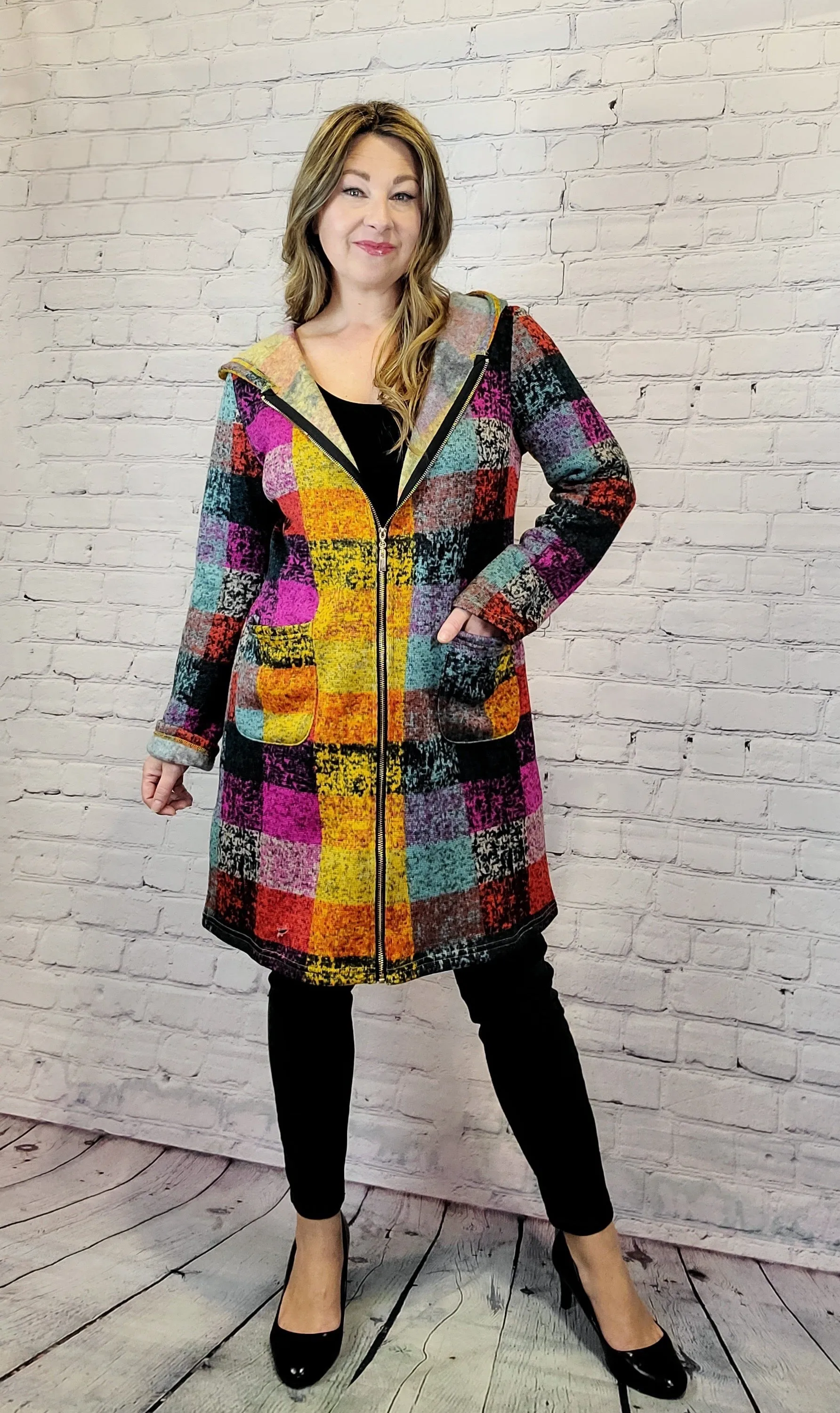 Multi colour sweater jacket