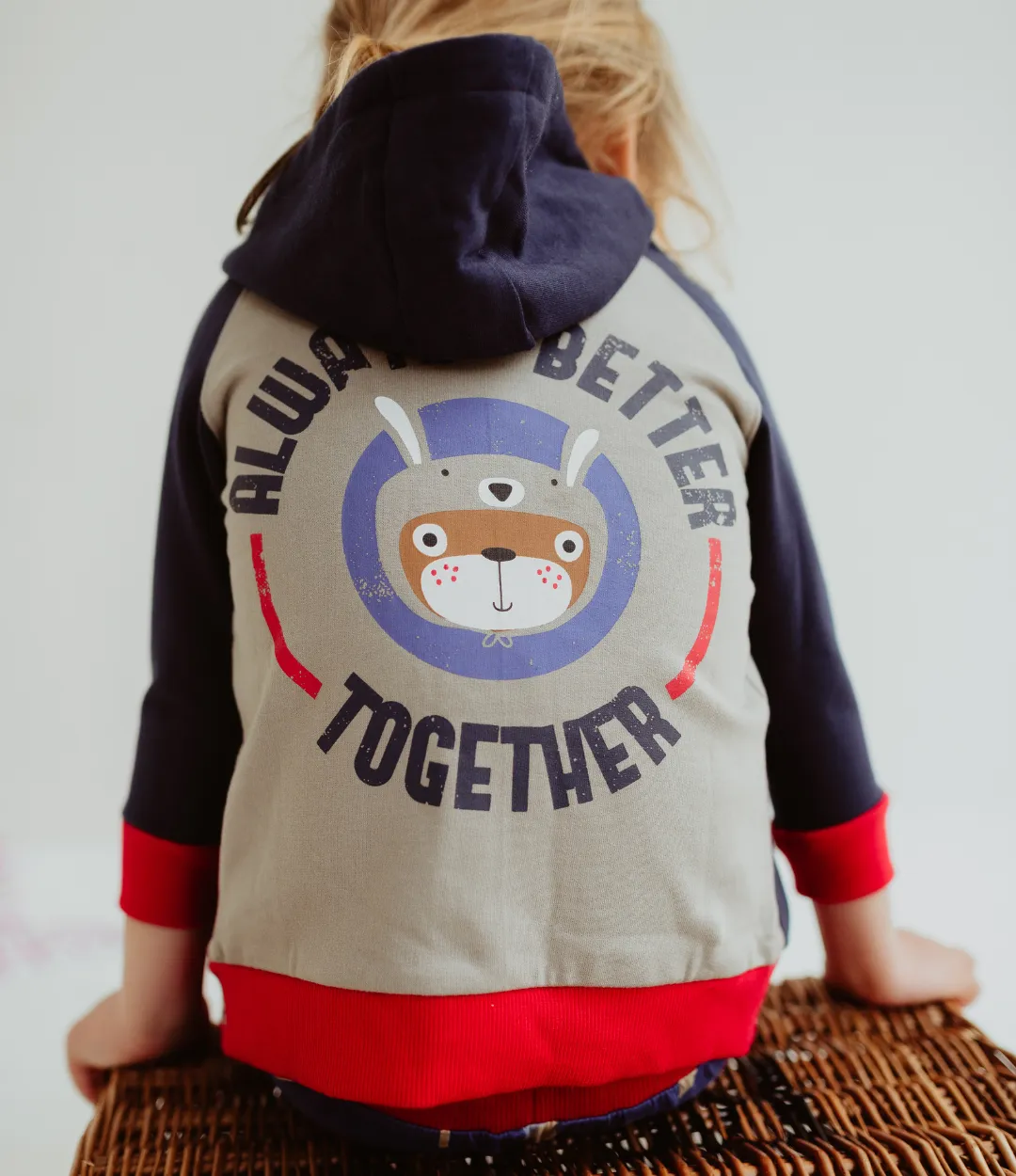 Multicoloured Always Better Together Slogan Print Hoodie