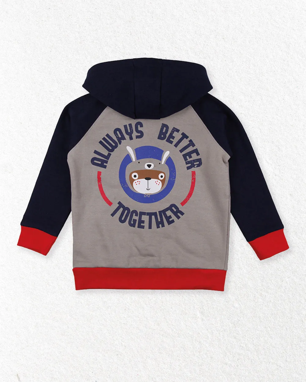 Multicoloured Always Better Together Slogan Print Hoodie