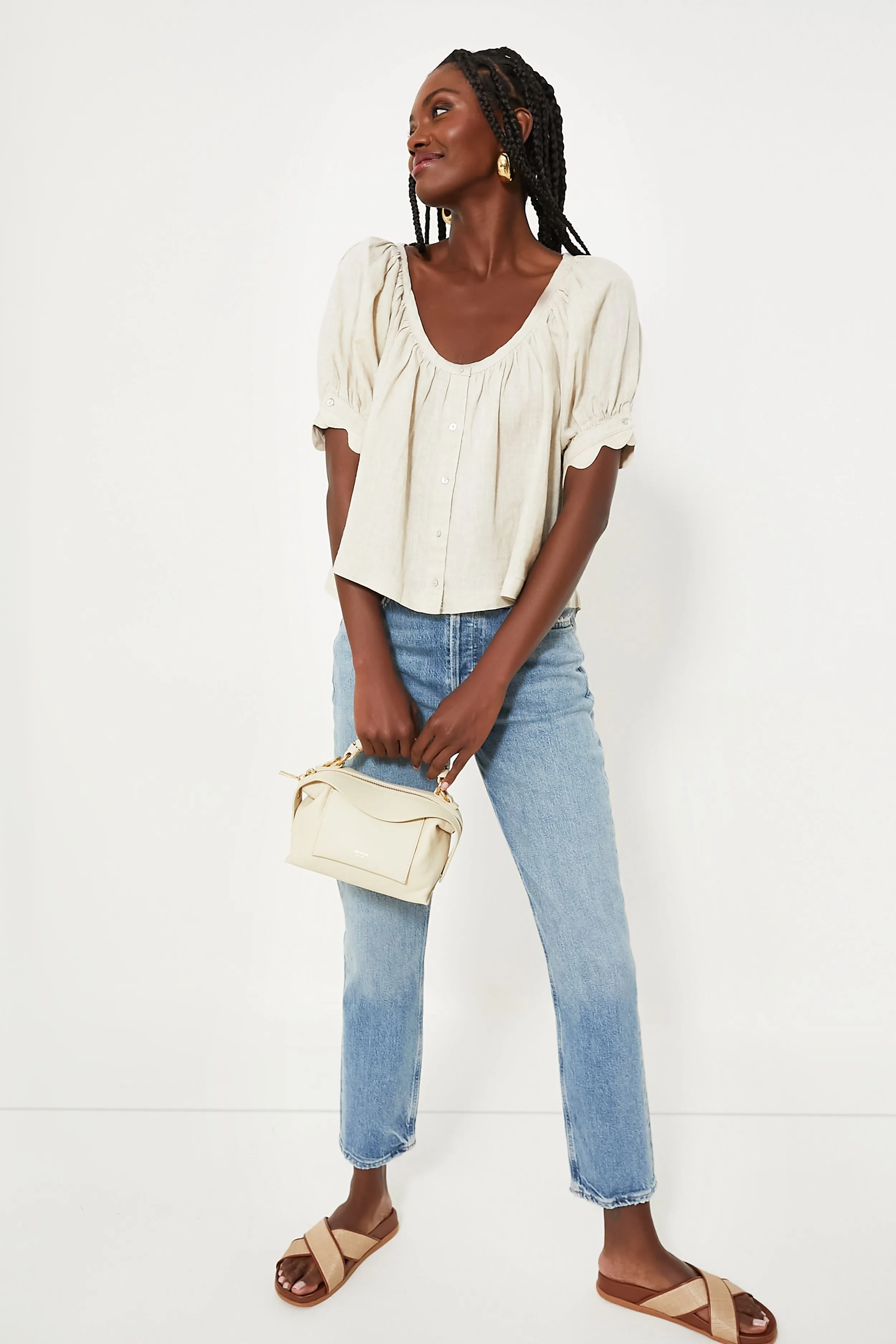 Natural Linen Tully Top