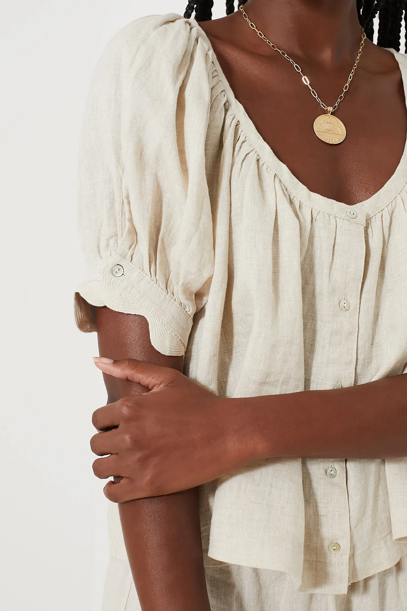 Natural Linen Tully Top