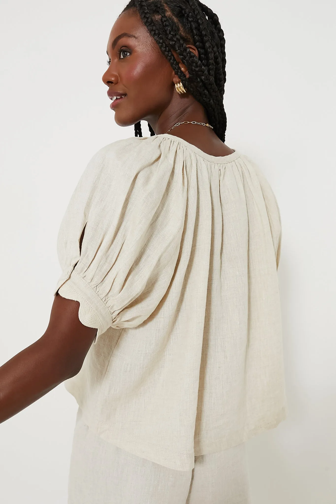 Natural Linen Tully Top