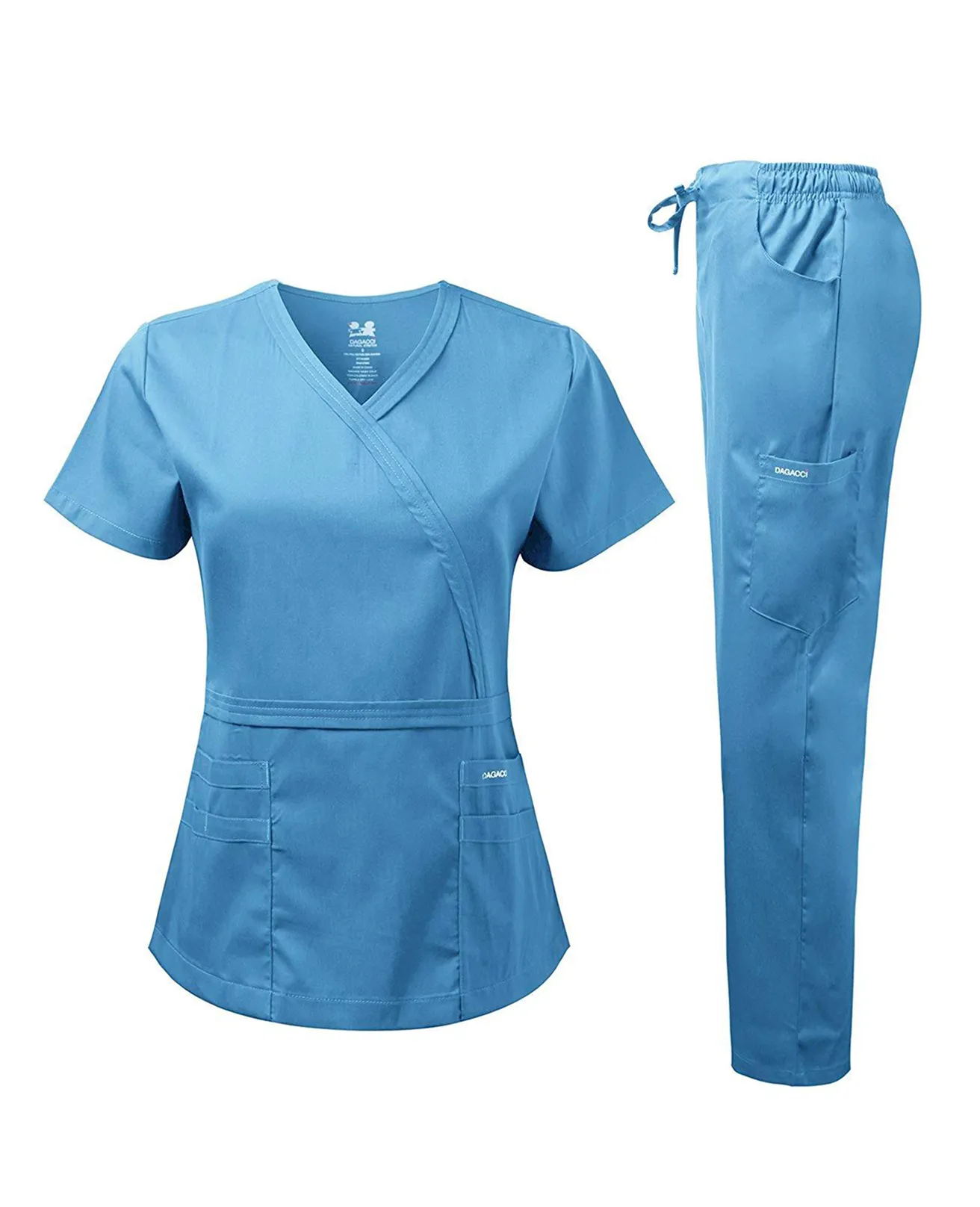 Natural Stretch Y-Neck Double Stitch Set [NS2202]