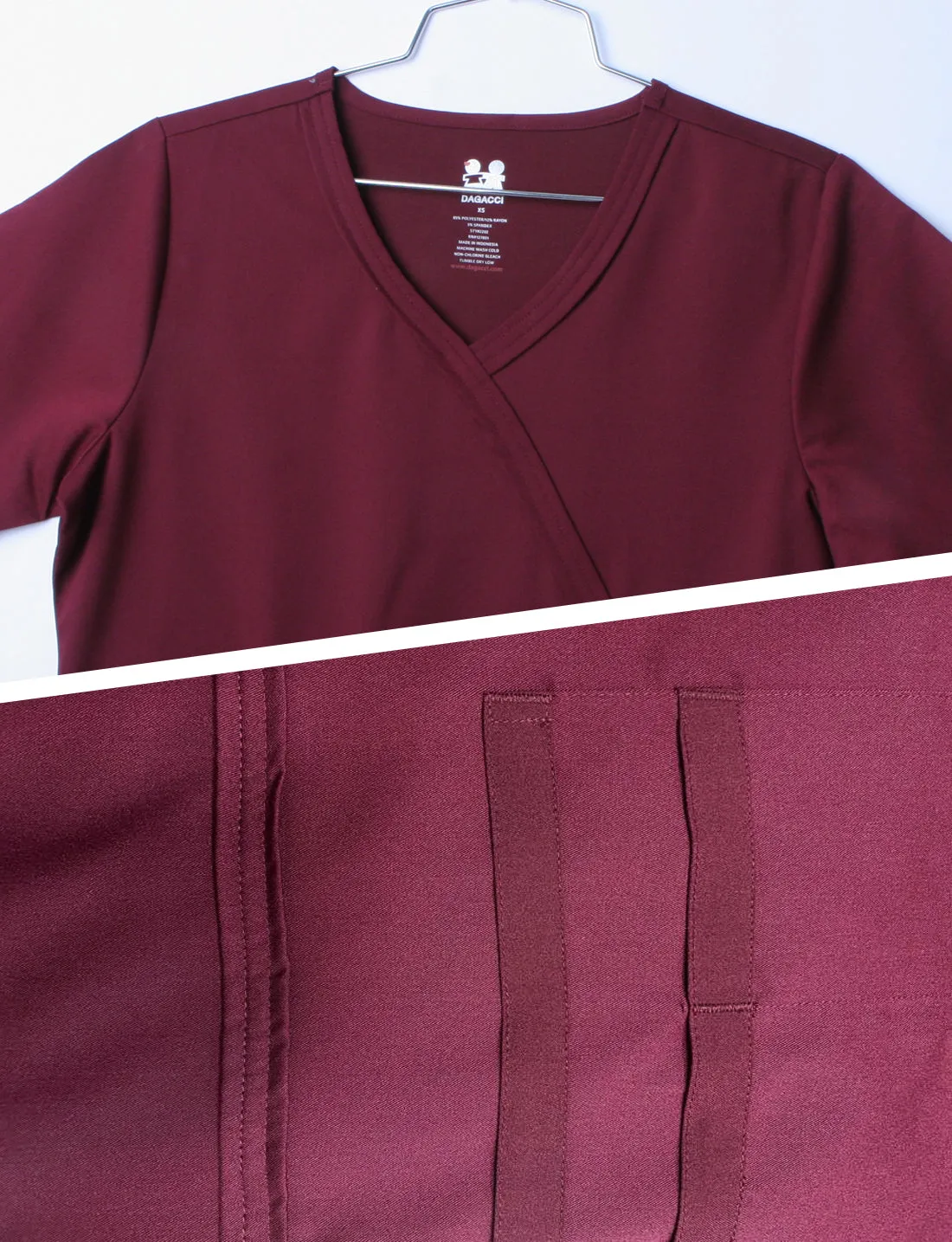 Natural Stretch Y-Neck Double Stitch Set [NS2202]
