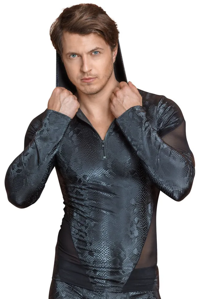 NEK Snake Pattern Hooded Top