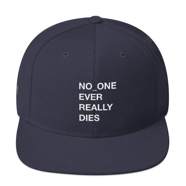 NERD NO_ONE Ever Really Dies logo embroidery Snapback Cap