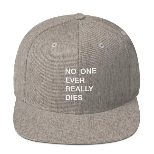 NERD NO_ONE Ever Really Dies logo embroidery Snapback Cap