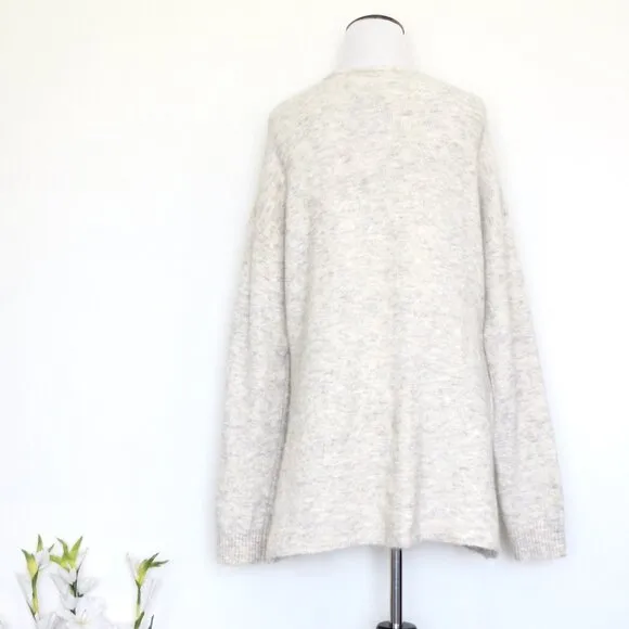 NEW! Babaton The Group Bandini Cross Over Faux Wrap Sweater Alpaca Wool Blend M