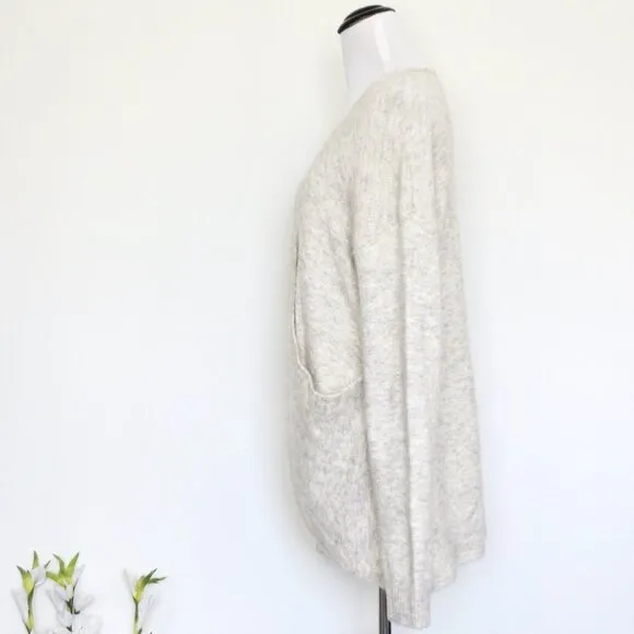 NEW! Babaton The Group Bandini Cross Over Faux Wrap Sweater Alpaca Wool Blend M
