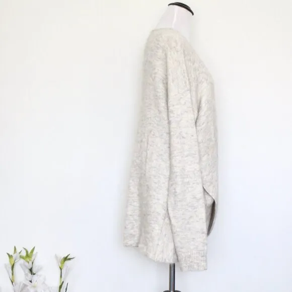 NEW! Babaton The Group Bandini Cross Over Faux Wrap Sweater Alpaca Wool Blend M