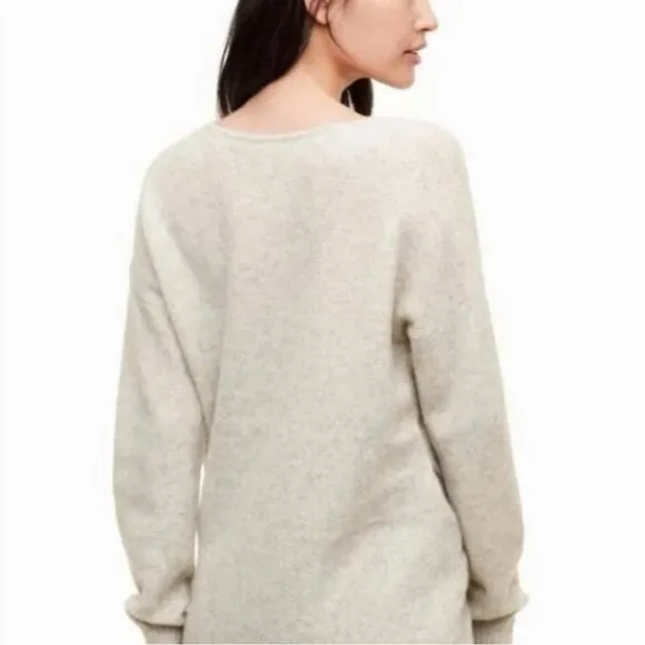 NEW! Babaton The Group Bandini Cross Over Faux Wrap Sweater Alpaca Wool Blend M