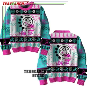 NEW Blink 182 Reindeer Ugly Christmas Sweater, Sz L