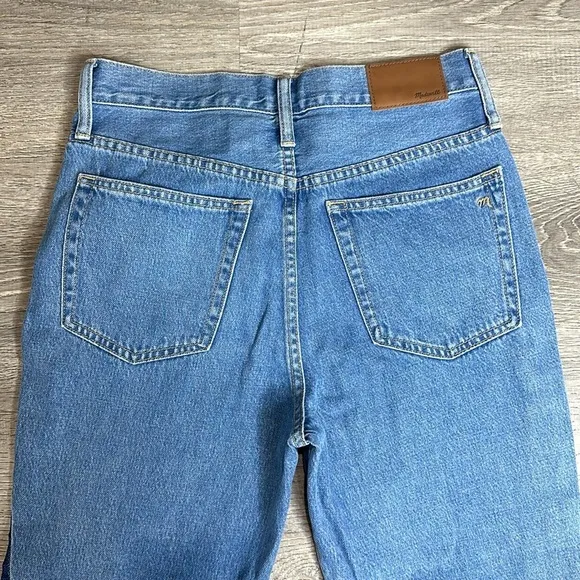 NEW Madewell x ISKO Patchwork Rigid Frayed Flare Jeans Sz 26