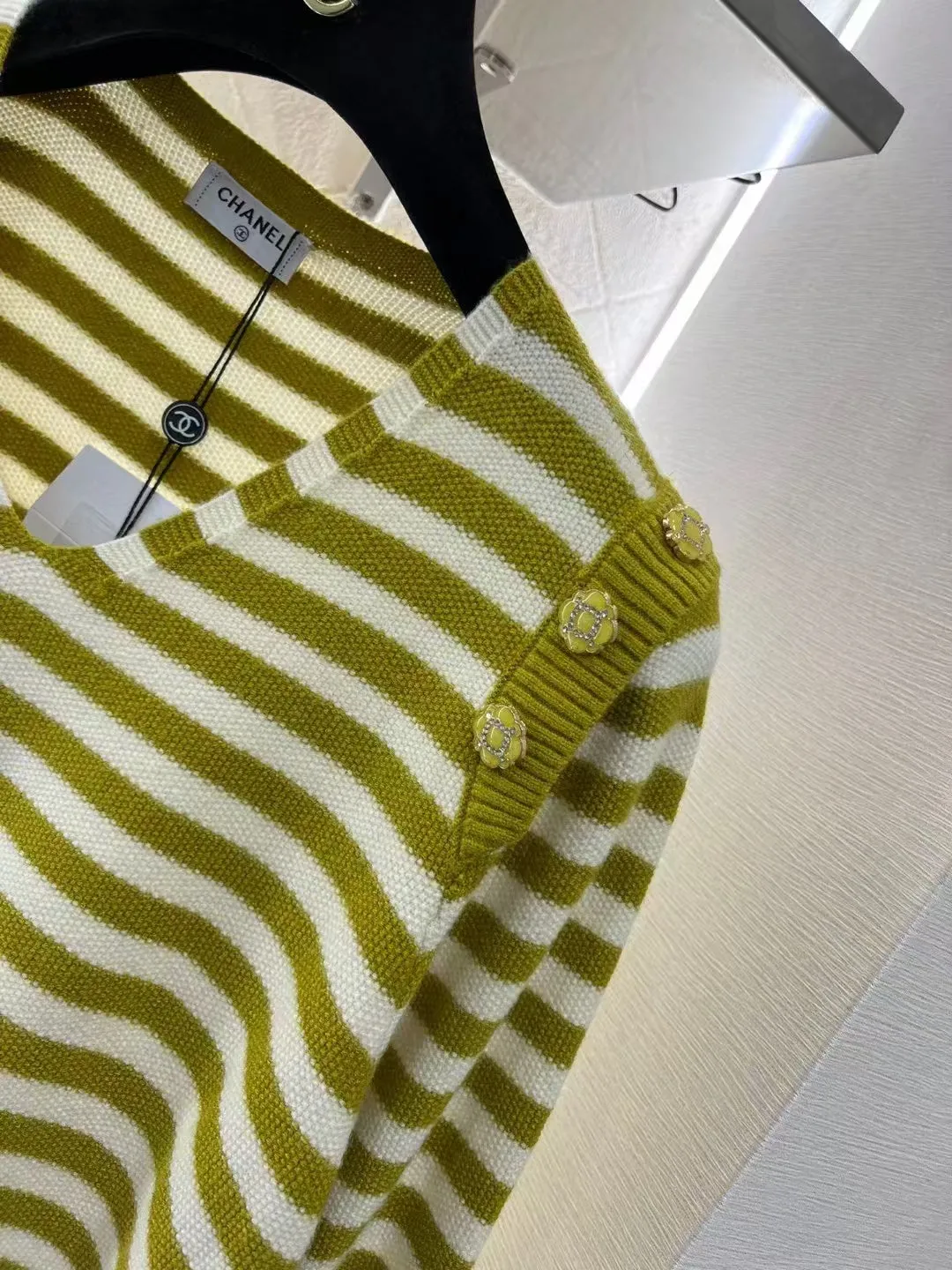 New Small Logo Striped Wool Sweater