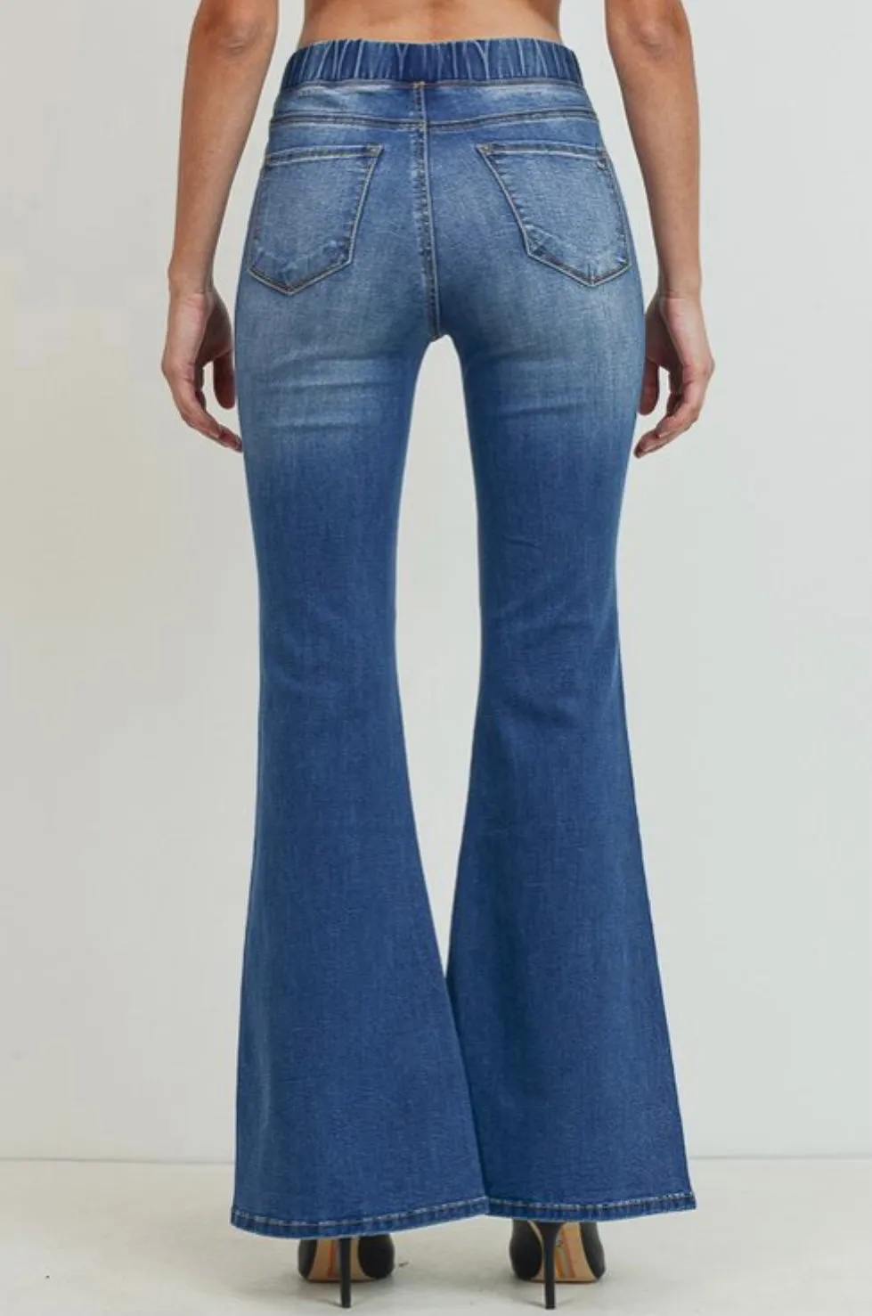 Nina Denim Medium Wash Flare Jeans